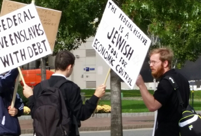 Anti-Semitic Federal Reserve Protest