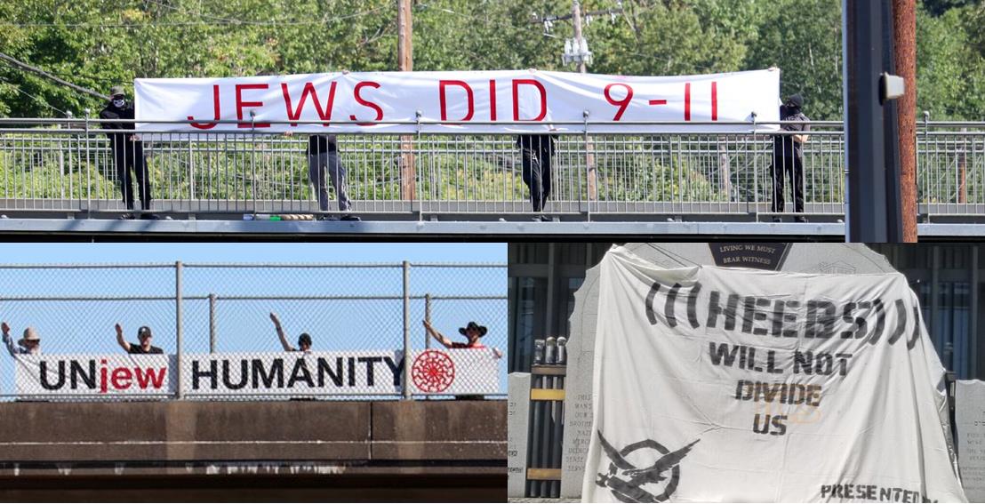 jews did 911 highway banner