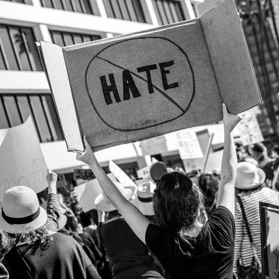 No Hate protesters Chicago image