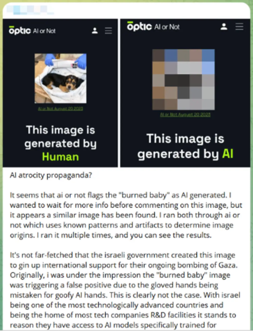 Generative Artificial Intelligence (GAI) and the Israel-Hamas war 