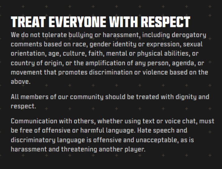 Treat everyone with respect 