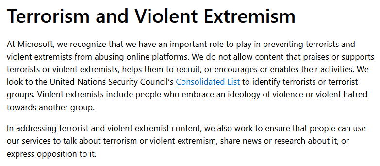 terrorism and violent extremism 