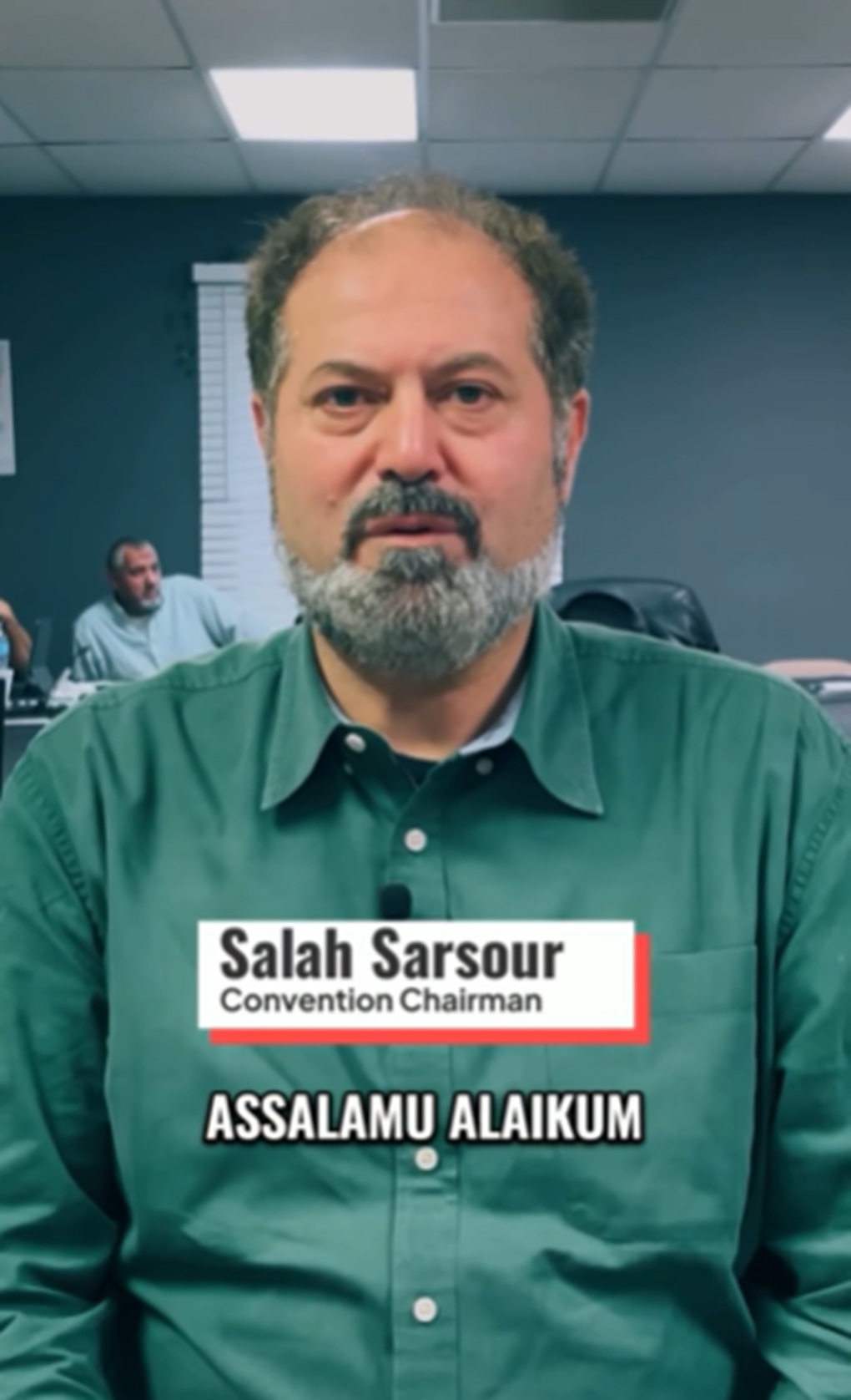 Salah Sarsour, AMP Convention chairman and board member, in a promotional video for the 2024 AMP conference, October 2024.