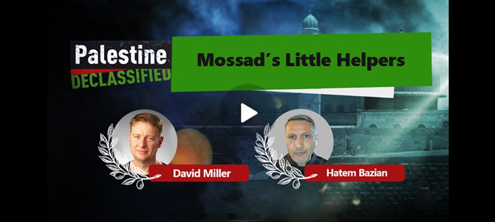 Hatem Bazian appeared on Press TV’s Palestine Declassified alongside antisemitic British academic David Miller, who veered into conspiracy theories about Chabad, June 2024