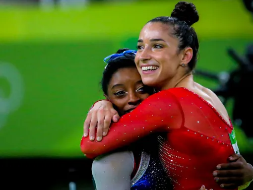 Simone Biles and Alexandra Raisman, USA Olympics 2016