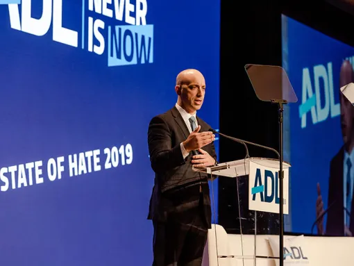 Jonathan Greenblatt gives opening remarks at Never Is Now 2019