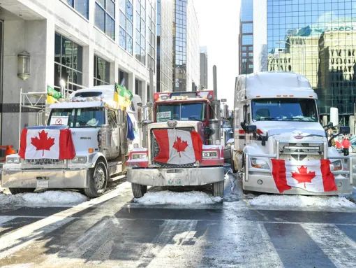 Trucker protest in Canada