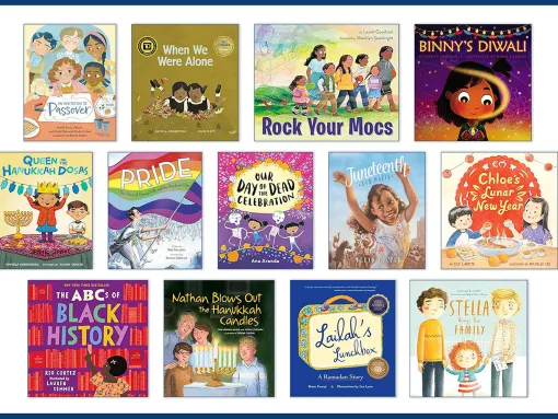 Collage of children and young adult books on holidays and observances